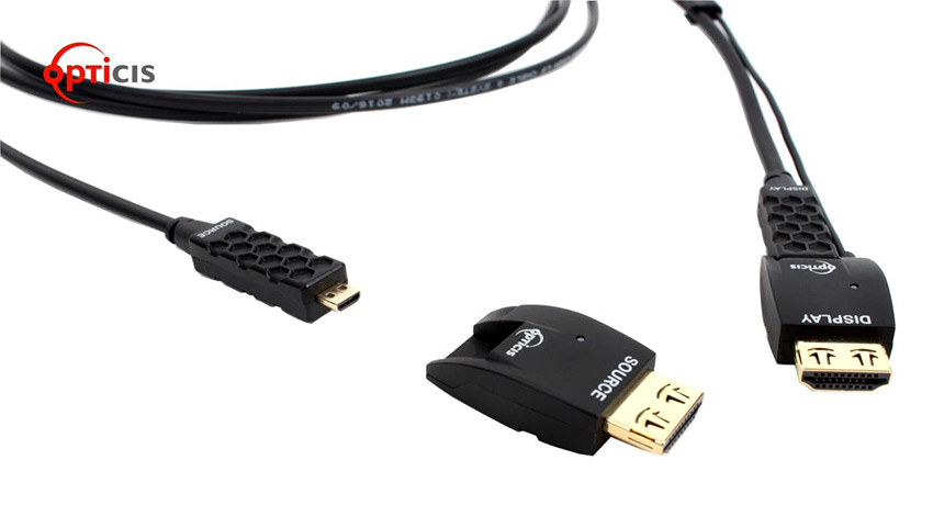 Des câbles HDMI optiques de grande longueur chez Opticis