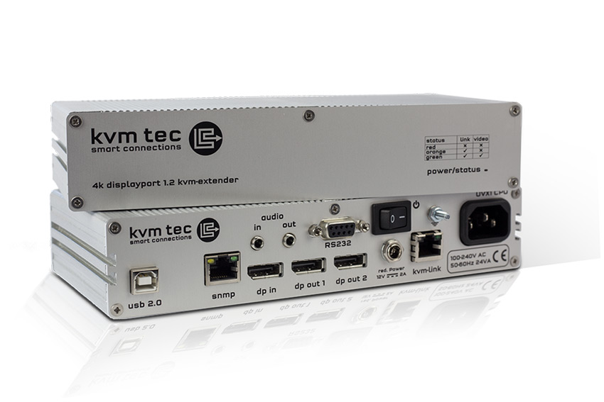 Etendre un signal DisplayPort 4K sur un réseau IP grâce à l'extendeur kvm-tec MX1