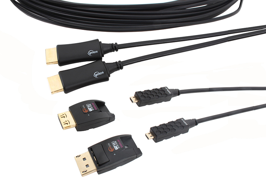 Opticis, les cordons optiques HDMI et DisplayPort les plus intelligents du marché