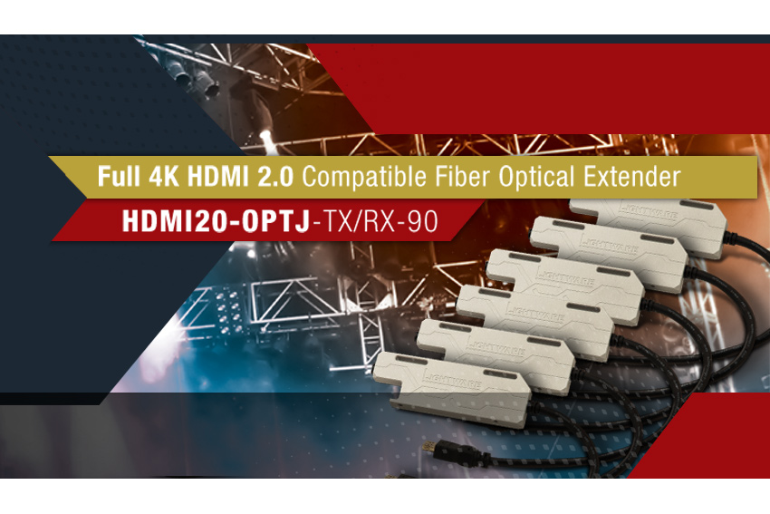 Transmettez du HDMI 4K jusqu'à 600 mètres avec le Lightware HDMI20-OPTJ-TX/RX90