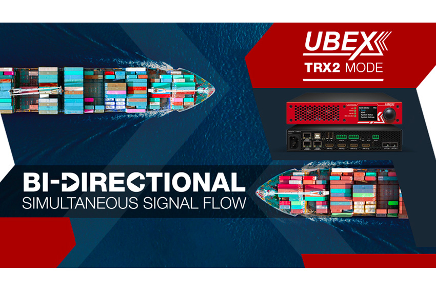 La transmission 4K bidirectionnelle grâce au mode TRX2 des extendeurs Lightware UBEX