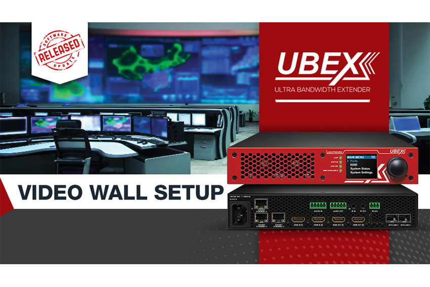 Les interfaces Lightware UBEX permettent de créer des murs d'images jusqu'à 32 écrans