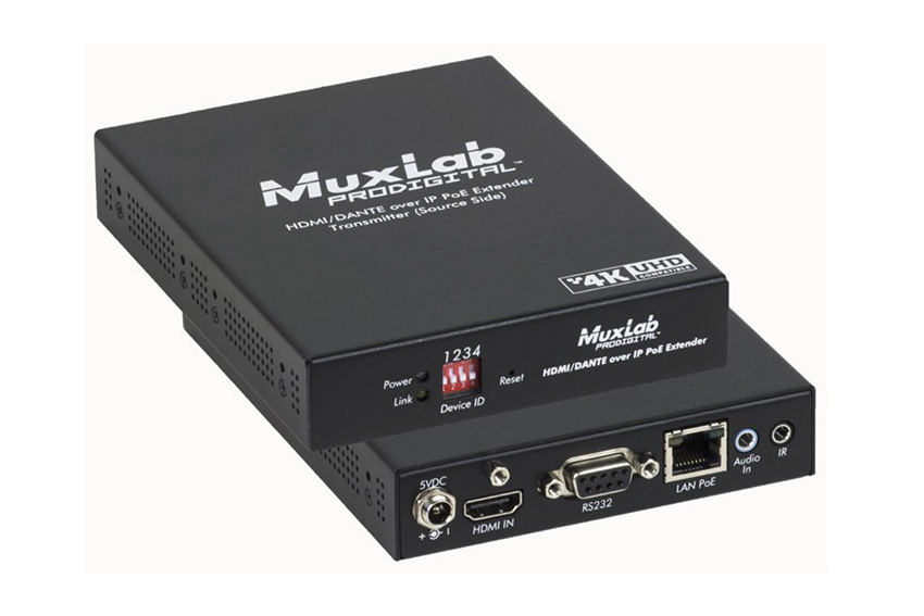 MuxLab 500759 : un nouvel extender HDMI sur IP avec transmission audio Dante