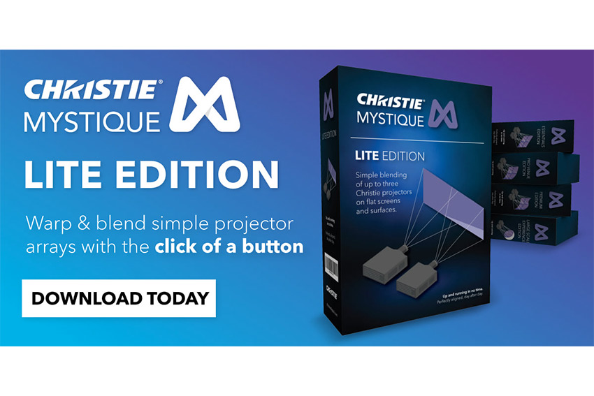 Christie Mystique Lite : un logiciel gratuit pour aligner et mélanger jusqu'à 3 vidéoprojecteurs