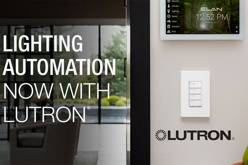 La domotique Elan Home Systems est compatible avec la dernière génération de gestion d'éclairage Lutron