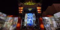 Le célèbre cinéma TCL Chinese Theater à Hollywood décoré numériquement par Christie