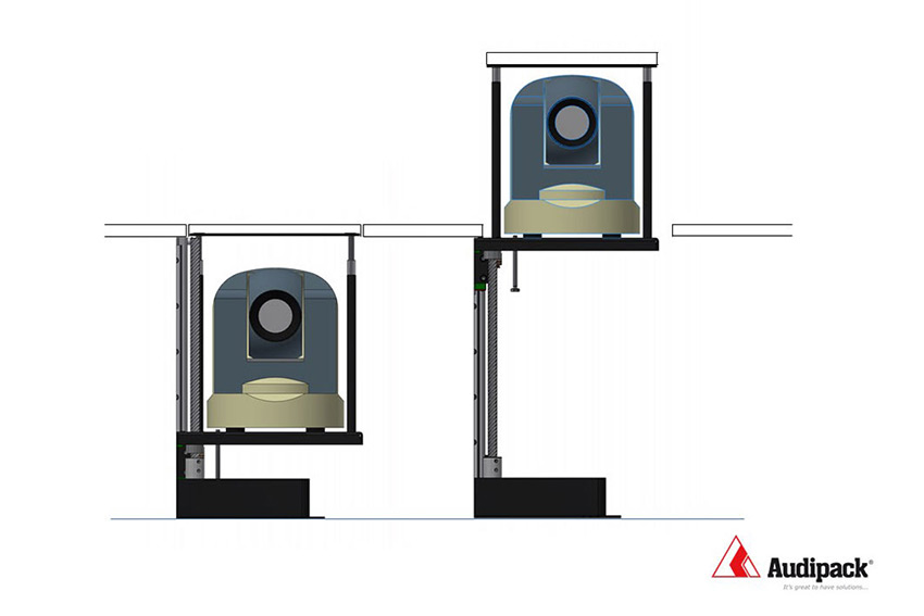 Les ascenseurs télescopiques Audipack pour les caméras de vidéoconférence