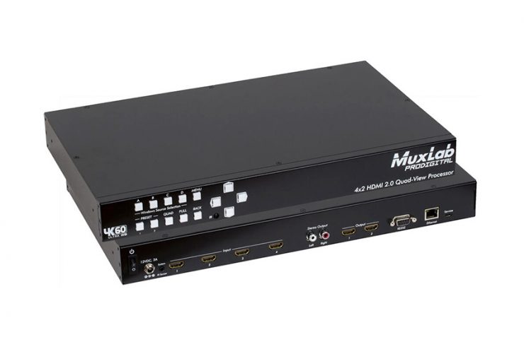 MuxLab 500446 : un processeur multi-vues pour quatre sources HDMI 4K