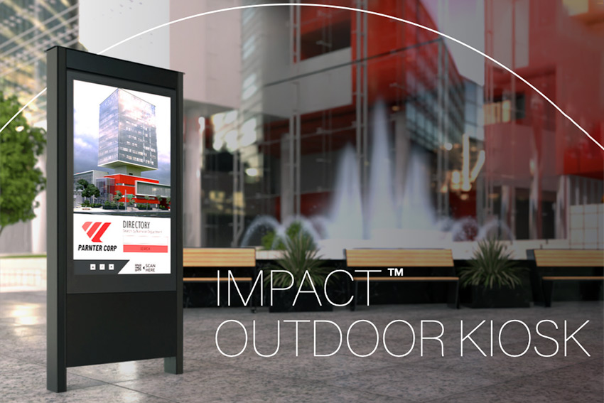 Installez vos écrans en toute sécurité à l'extérieur avec les kiosques Chief Impact