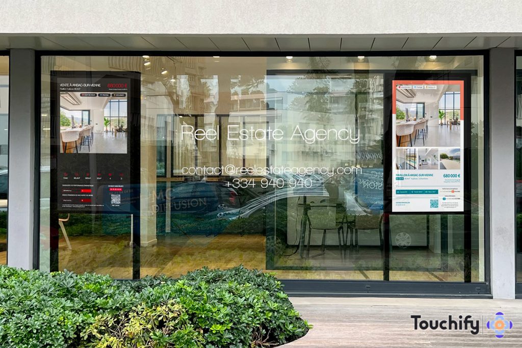 Dynamiser l'affichage dans les vitrines des agences immobilières avec Touchify