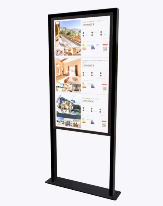 Dynamiser l’affichage dans vitrines agences immobilières avec Touchify