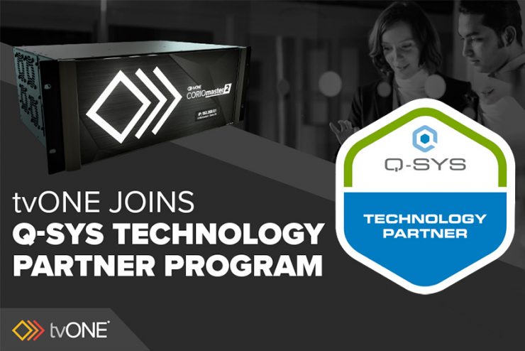 Les processeurs vidéo tvONE font désormais partie du programme Q-SYS Technology Partner