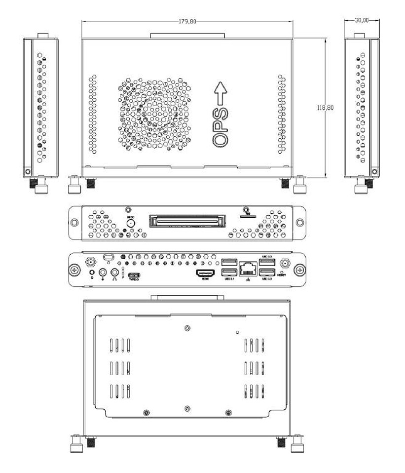 Vestel OPS-CL1050 mini ordinateur insérer dans tous moniteurs