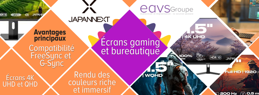 5 cas d’utilisation des écrans Japannext – Gaming et Bureautique