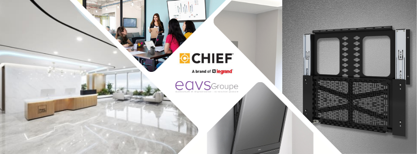 Optimisez vos installations avec le panneau coulissant Chief : une solution ingénieuse pour le rangement derrière l’écran !