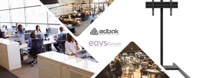 Edbak TRE100 — Le chariot mobile polyvalent pour écrans 42″–75″